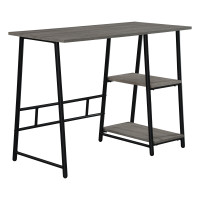 OSP Home Furnishings FWK42-TO Frame Works 40” Desk with Two Storage Shelves in Truffle Finish